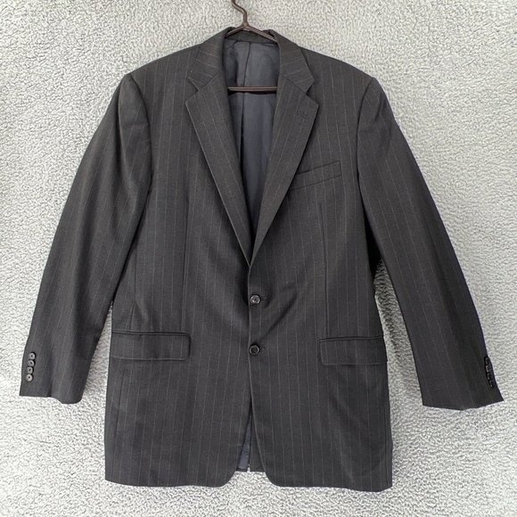 Hickey Freeman Mens Sport Coat 44 XLT Loro Piana Wool Super‎ 120s Gray 2 Button - Picture 1 of 15
